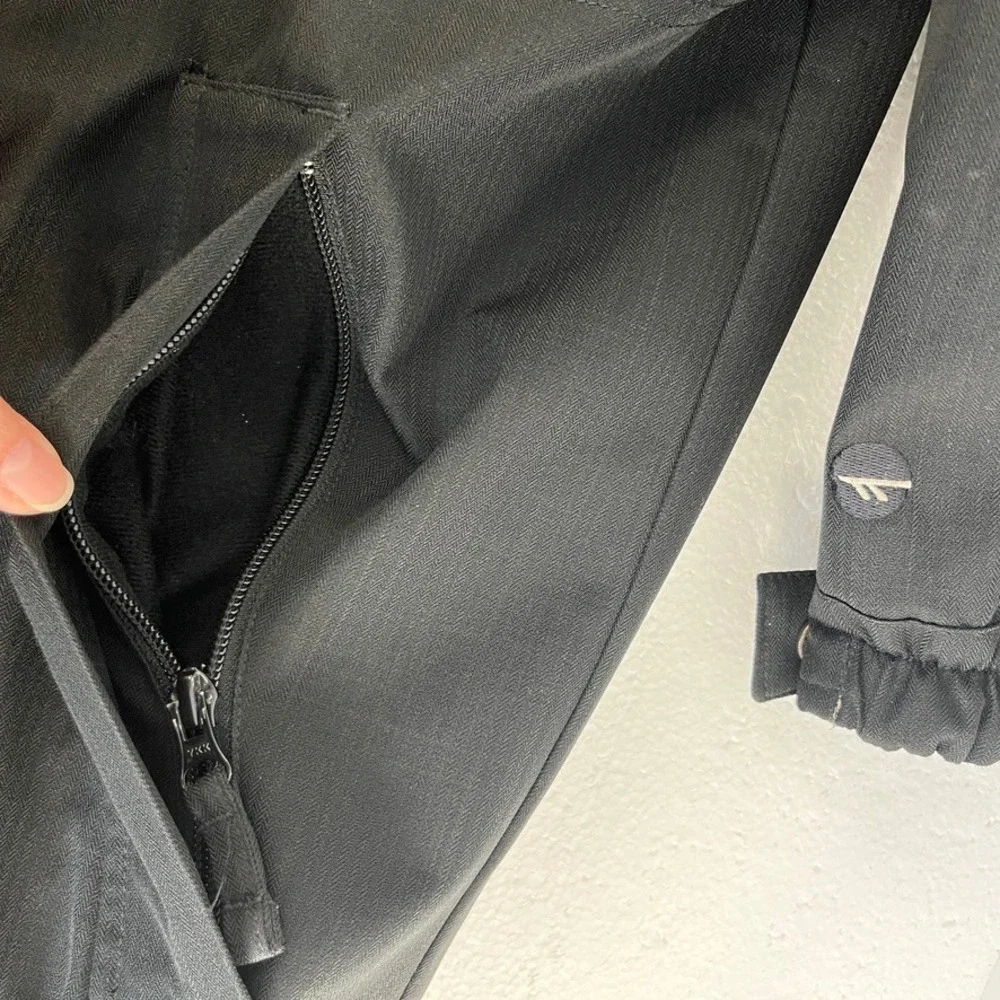 HI-TEC Mens XL Black Waterproof Full Zip Jacket Utility‎ Style Pockets